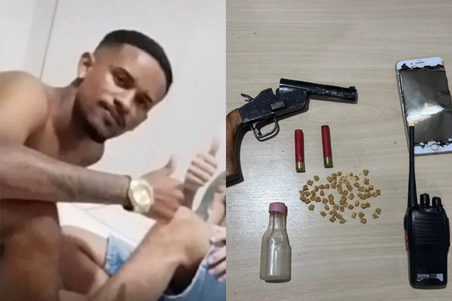 Na imagem em destaque, suspeito morto em confronto com a PM
