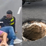 Na imagem em destaque, momentos após o acidente