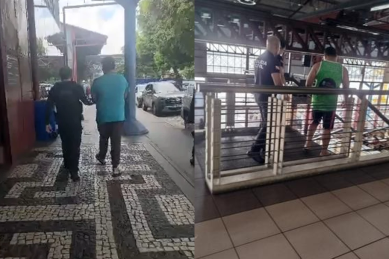 Na imagem em destaque, os suspeitos durante a prisão