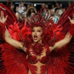 Na imagem em destaque, Virgínia Fonseca como rainha de bateria da Grande Rio