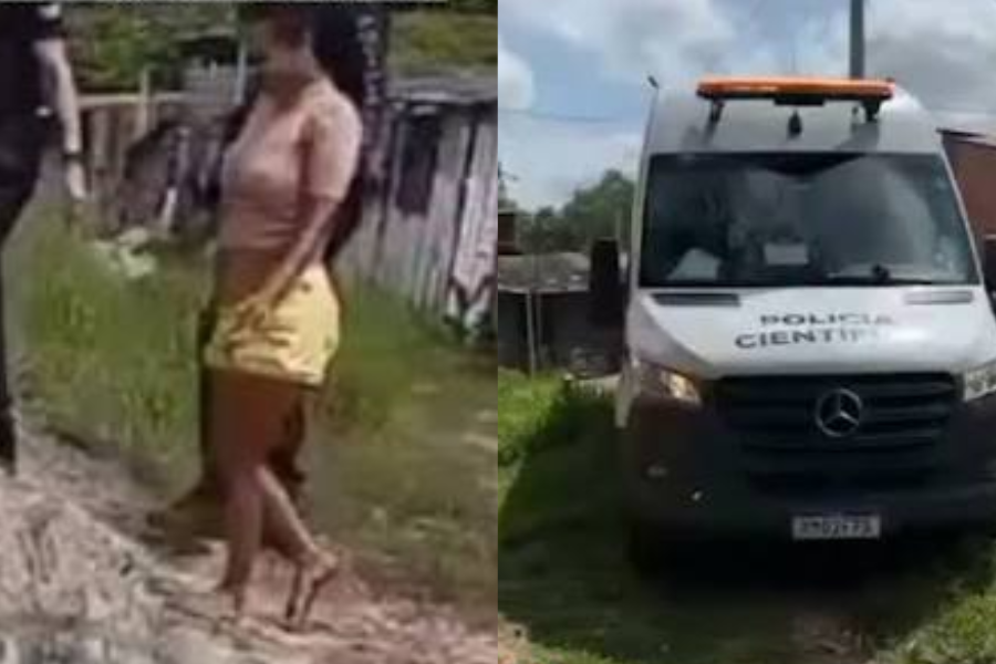 Na imagem em destaque, a prisão da suspeita