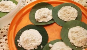 tapioca servida em folha