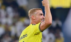 Cristiano ronaldo comemora gol pelo al-nassr