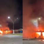 Fogo atingiu pelo menos cinco estruturas usadas para a venda de alimentos durante a madrugada; Corpo de Bombeiros foi acionado e conseguiu impedir que as chamas avançassem