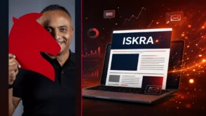 Identidade visual da Iskra, newsletter de comunicação política da Troika Marketing.