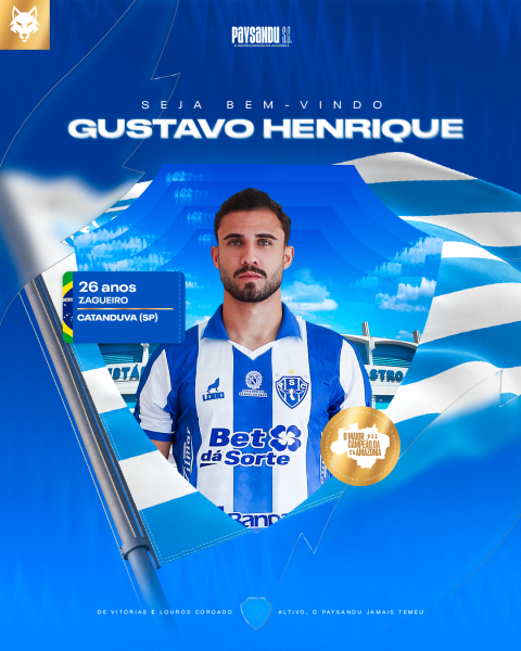 Gustavo Henrique é anunciado como novo zagueiro do Paysandu