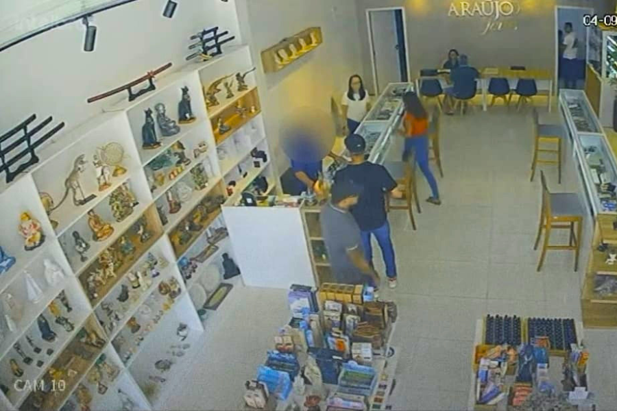 Imagem do momento do crime
