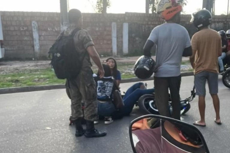 Na imagem em destaque, momentos após o acidente