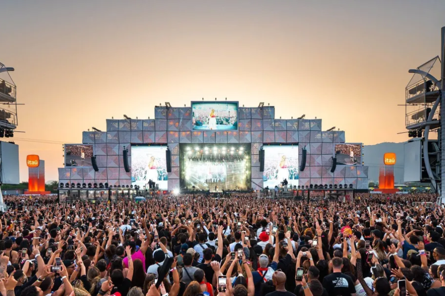 Na imagem em destaque, o festival Rock in Rio