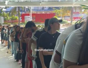 filas compra de ingressos ensaios anitta Belém